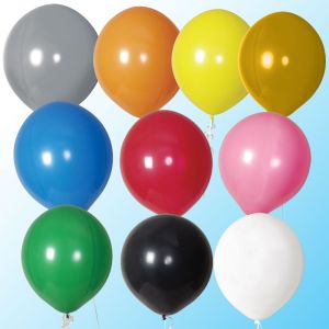 17" Latex Balloons - Outdoor Use, Standard Colors
