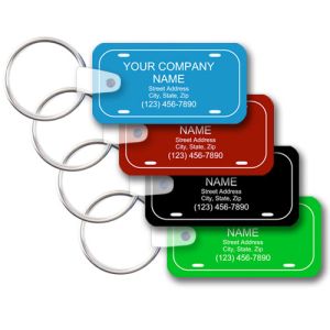 Personalized Key Tags - License Plate - 1 Side