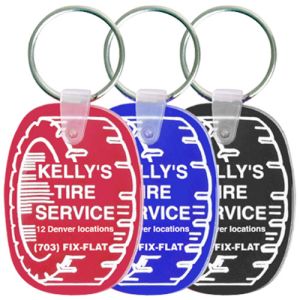 Personalized Key Tags - Tire - 1 Side
