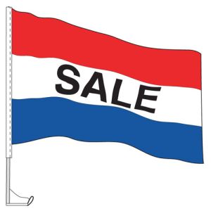Car Flag with Window Clip - "Sale"