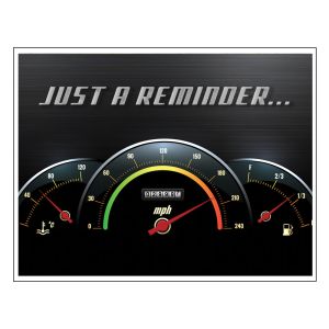Service Reminder Laser Postcard - Sporty Dashboard