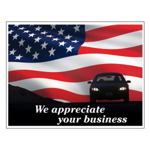 Laser Postcard - American Flag