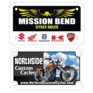 Plastic Advertising Plates for Motorcycles