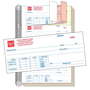 Cash Receipt Book - 3 Part with Personalization