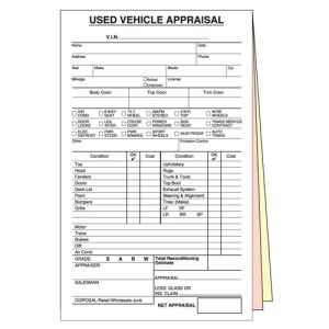 Used Vehicle Appraisal Book