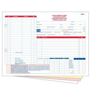 Customer Repair Order - 4 Part with Personalization
