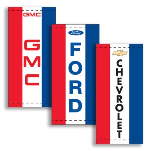 Vertical Dealer Flags - Red, White, Blue