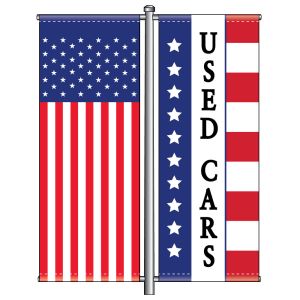 Vinyl Pole Banner Sets - American, Patriotic