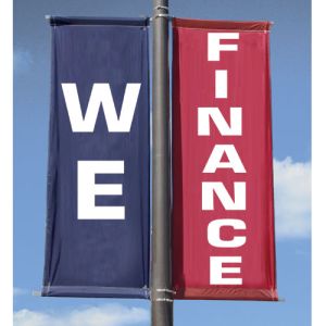 Vinyl Pole Banner Set - "We Finance"