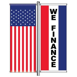 Vinyl Pole Banner Sets - American, Red, White, Blue