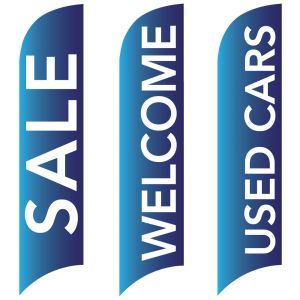 Sales Wave Flags - Blue