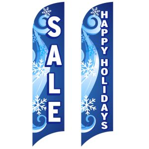 Holiday Wave Flags for Sales - Winter Swirl