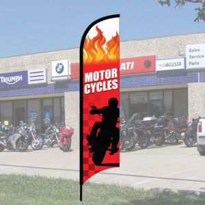 Wave Flag Kits - "Motorcycles" Fire