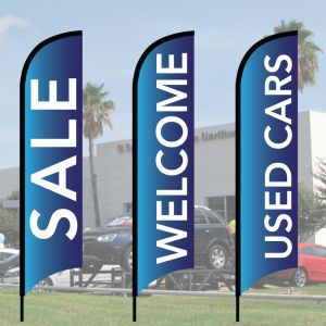 24 Premium Dealership Advertising Window Roll Up Car Flags 3 Packs Of 8 