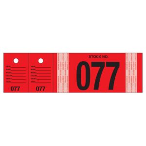 Stock Numbers with Matching Key Tags - Red