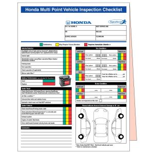 Honda Multi Point Vehicle Inspection Form