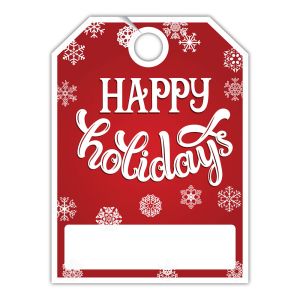 Mirror Hang Tag - "Happy Holidays"