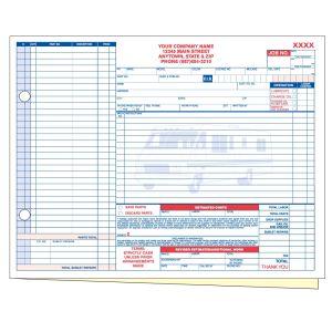 RV Repair Order - 2 Part with Personalization