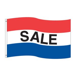 Horizontal Tricolor Flag - "Sale" 
