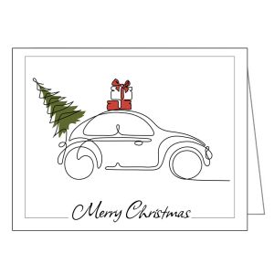 Christmas Card - Car Drawing