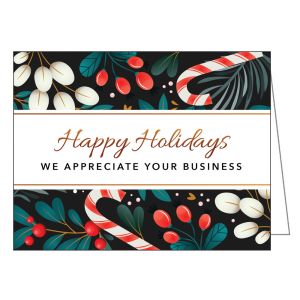 Holiday Card - Candy Canes and Berries