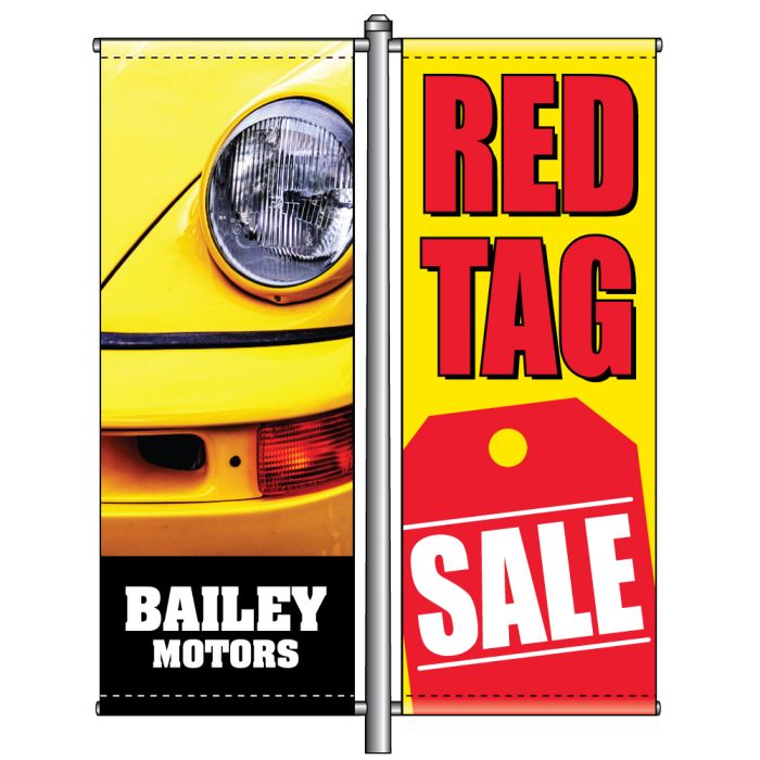Personalized Vinyl Pole Banner Set