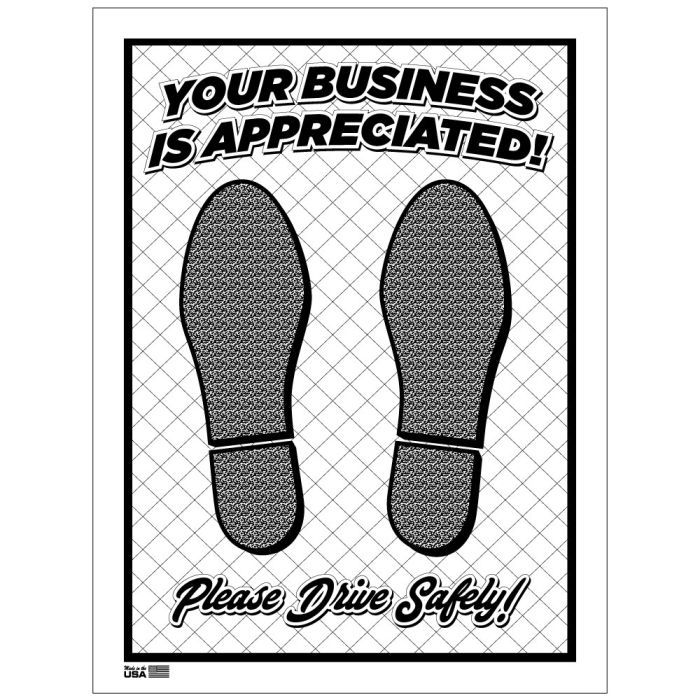 Poly-Back Paper Floor Mat - Appreciated