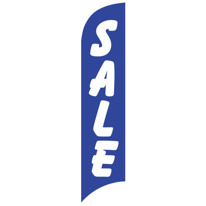 Sales Wave Flag - "Sale" White on Blue