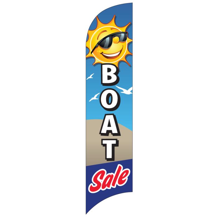 Wave Flag - "Boat Sale" Sun