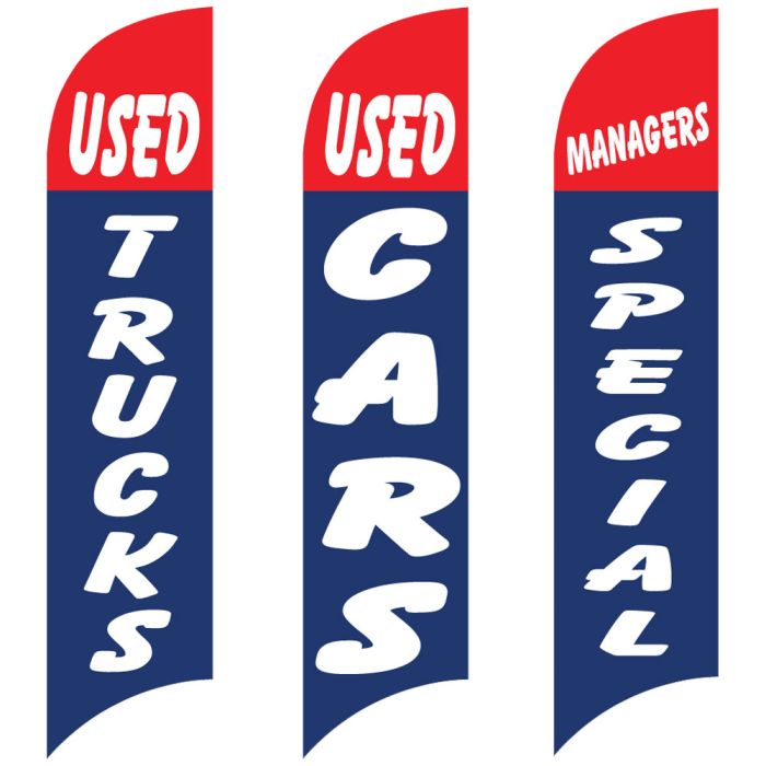 Sales Wave Flags - Red over Blue