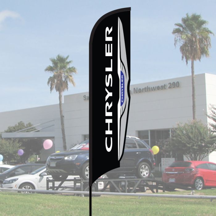 3D Franchise Wave Flag Kits - Chrysler - Ground Spike