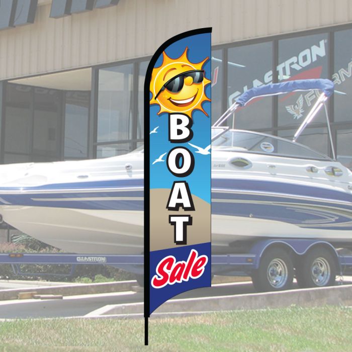 Wave Flag Kits - "Boat Sale" Sun 