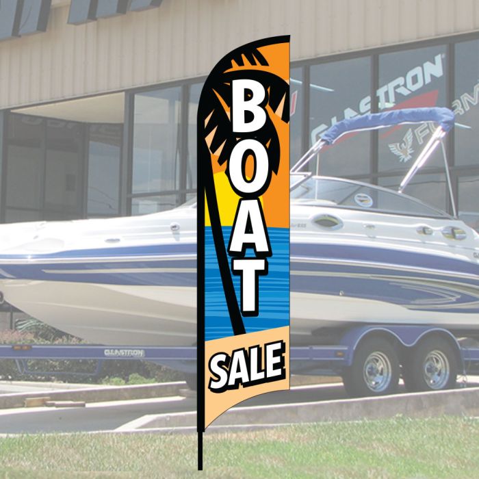 Wave Flag Kits - "Boat Sale" Beach