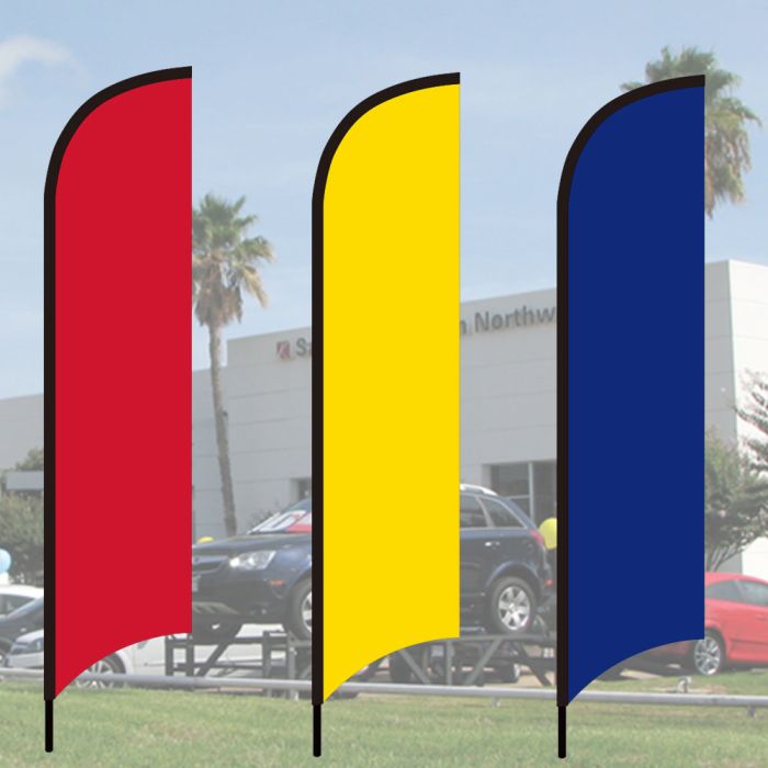 Wave Flag Ground Spike Kits - Solid Colors