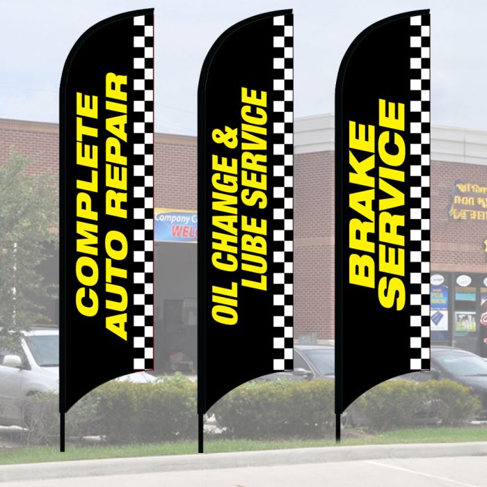 Service Wave Flag Kits - Yellow and Black