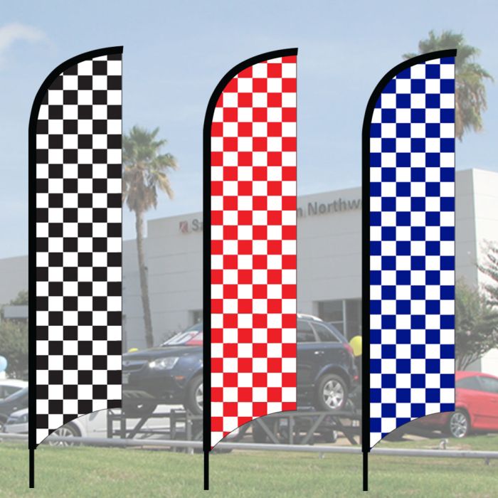 Each kit includes a Windless Flag, Flagpole and choice of base.