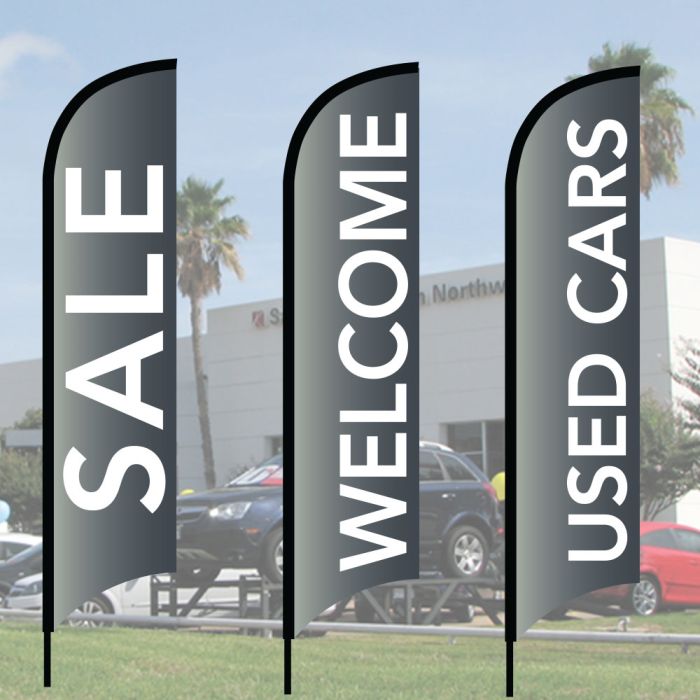 Each kit includes: flag, metal pole and choice of base!