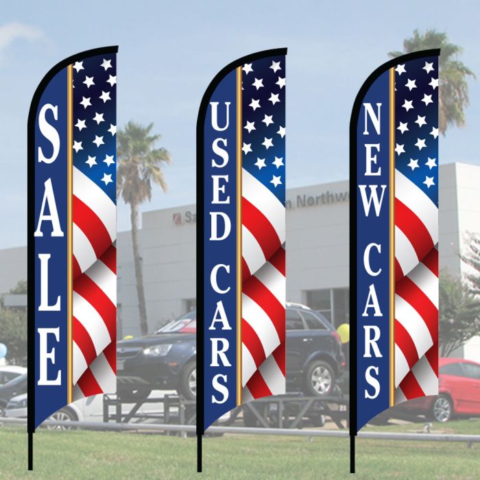Kit includes Windless Flag, Flagpole and choice of base.