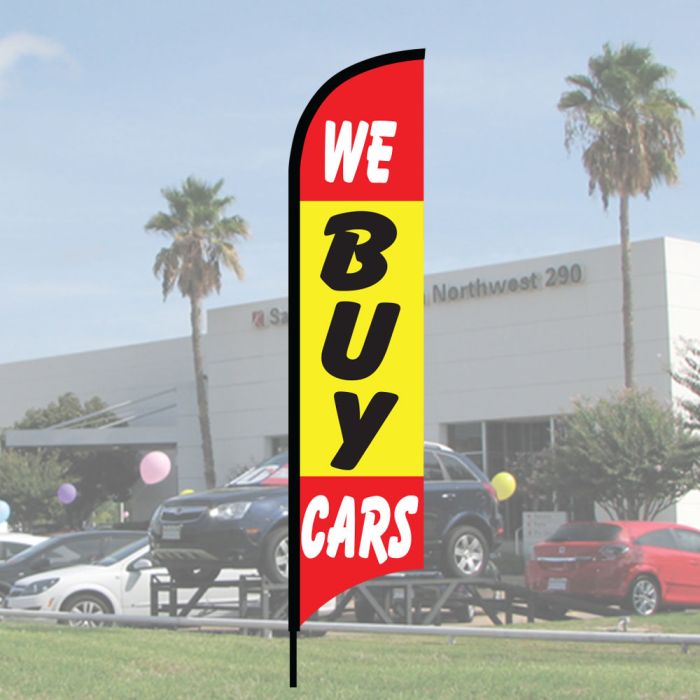 Sales Wave Flag Kits - "We Buy Cars"