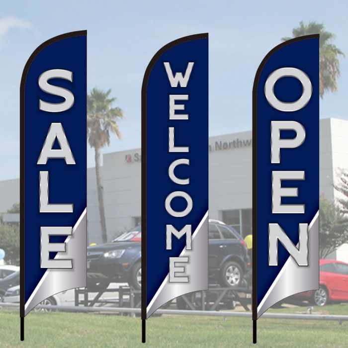 Sales Wave Flag Kits - Chrome