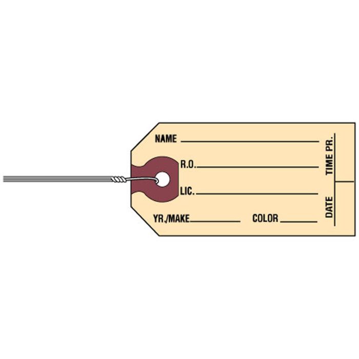 Customer Key Tag with Wire Tie