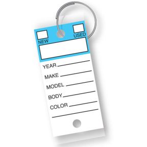 Color Top Laminated Key Tags
