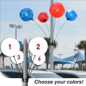 Pick Your Colors - Reusable 4 Balloon Light Pole Kit