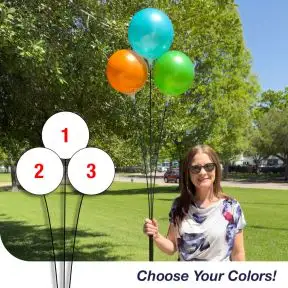 Pick Your Colors - 3-Balloon Outdoor Cluster with 8" Vinyl Balloons