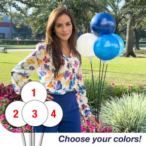 Pick Your Colors - Reusable 4 Balloon Clusters 5 Foot Tall