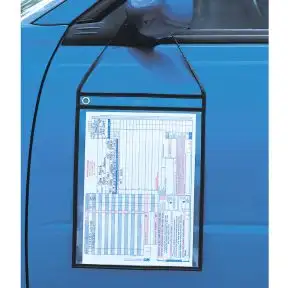 Repair Order Holders with Strap - 10" w x 13" h, Transparent 