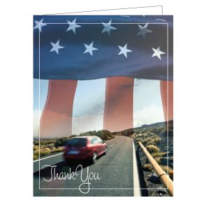 Thank You Card - Patriotic Road