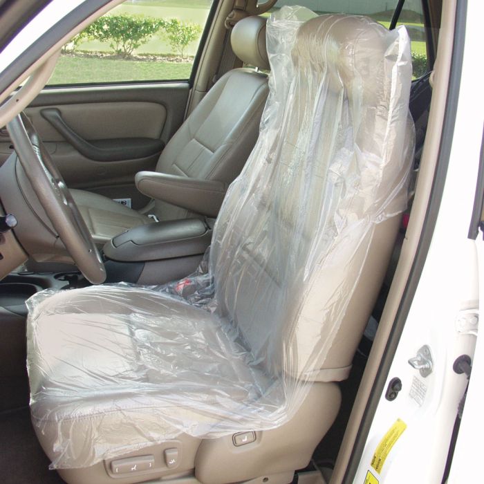 Value Plastic Seat Covers Are Packaged On A Roll And Perfect For Single Use 14 Pocket At The Top Helps Keep Them In Place - Clear Seat Covers For Cars