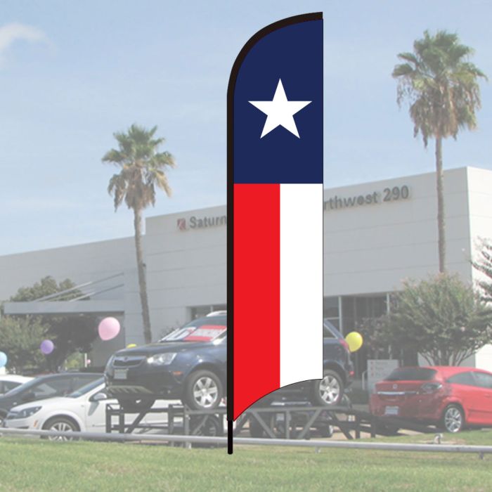 Kit includes Windless Flag, Flagpole and choice of base.