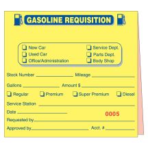 Gasoline Requisition Book - 2 Part without Personalization